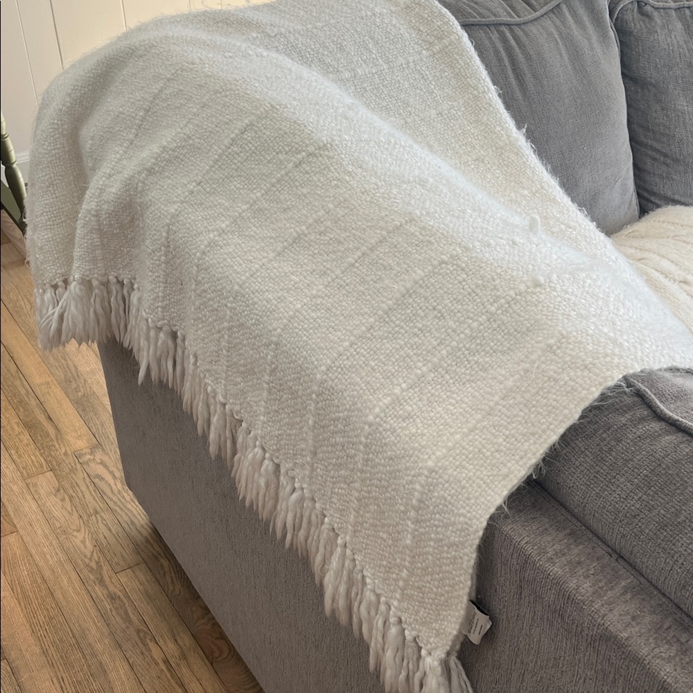Hearth & Hand White Throw Blanket